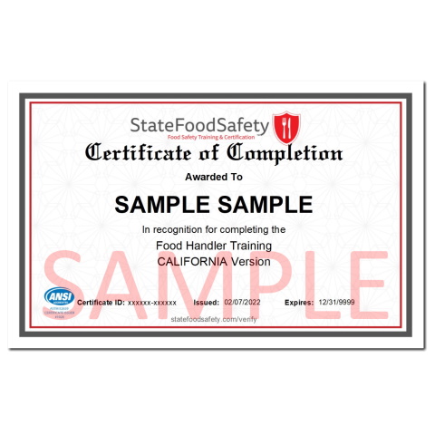 Mailed Certificate of Completion